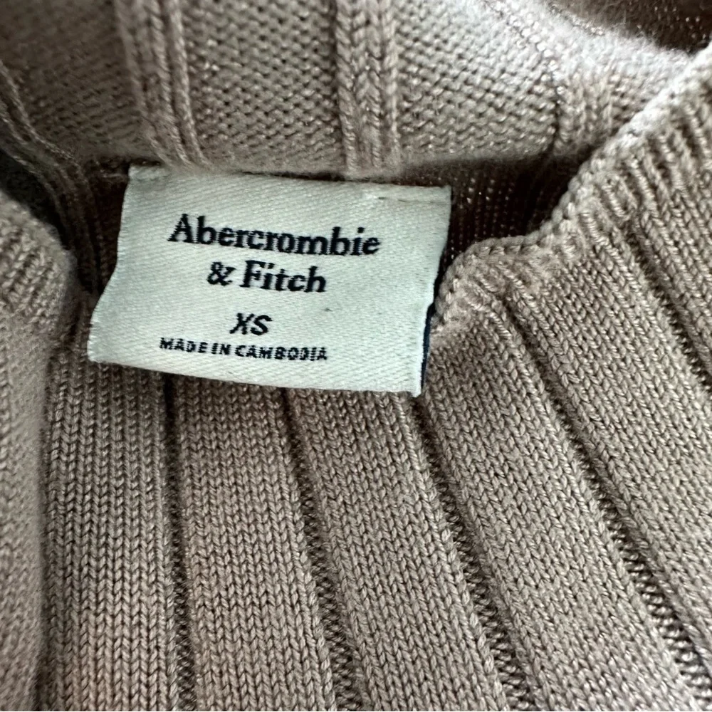 Abercrombie & Fitch Women’s Beige Long Sleeve Ribbed Knit Bodycon Dress Size XS